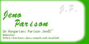 jeno parison business card